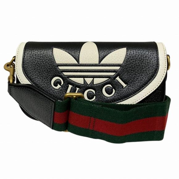 Gucci Handbags - Gucci adidas Collaboration Leather Shoulder Bag